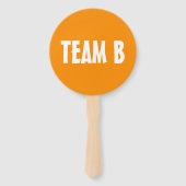 Team A Team B Wettkampf-Paddel-Schild Fächer (Rückseite)