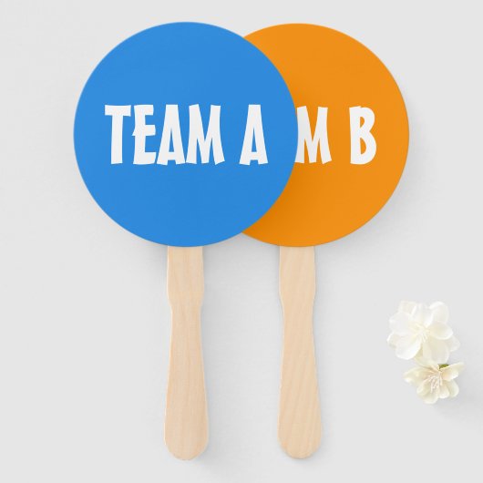 Team A Team B Wettkampf-Paddel-Schild Fächer (Vorne und Hinten)