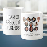 Team absoluter Legends 10 Foto Coworker Office Kaffeetasse<br><div class="desc">Geben Sie Ihren Kollegen ein lustiges und passendes Team mit dieser Tasse "Team der absoluten Legenden". Es verfügt über 10 Fotos und Platz,  um Ihren Namen und den Team- oder Firmennamen hinzuzufügen.</div>