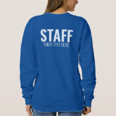 Team-Add-Logo-Text hier Frauen Deep Royal Sweatshirt (Rückseite)