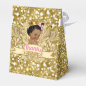 Team African Princess Gold Glitzer bevorzugen Zelt Geschenkschachtel (Rückseite)