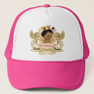 Team-afrikanischer Kronprinzessin-Babyparty-Hut Truckerkappe