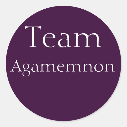 Team-Agamemnon-Aufkleber Runder Aufkleber (Vorderseite)