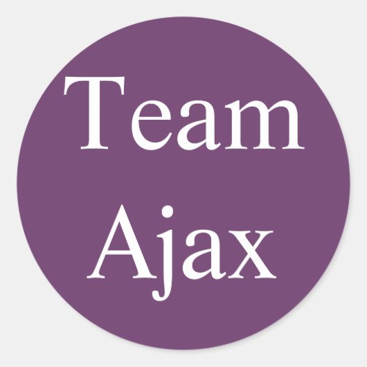 Team Ajax Aufkleber (Vorderseite)