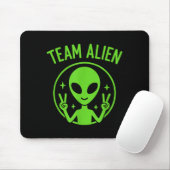 Team Alien – Funny Green Extraterrestrial Peace Si Mousepad (Mit Mouse)