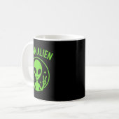 Team Alien – Lustiger grüner außerirdischer Friede Kaffeetasse (Vorderseite Links)