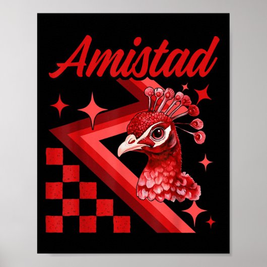 Team Amistad Rca Retro School Spirit Poster (Vorne)