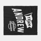 Team Andrew Lifetime Mitglied Fleecedecke (Vorderseite (Horizontal))