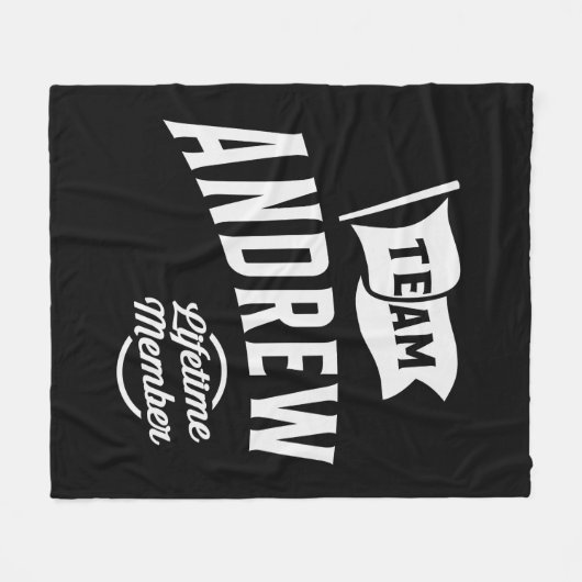 Team Andrew Lifetime Mitglied Fleecedecke (Vorderseite (Horizontal))
