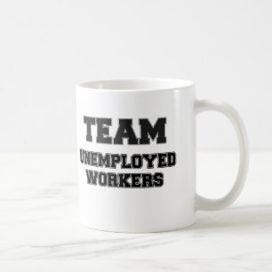 Team-arbeitslose Arbeitskräfte Kaffeetasse