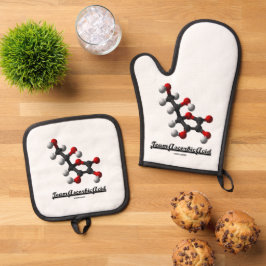 Team Ascorbinsäure (Chemische Molekül Vitamin C) Ofenhandschuh & Topflappen-Set