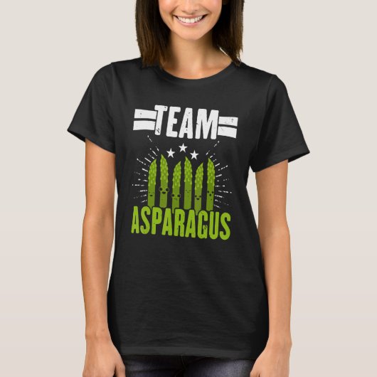 Team Asparagus Garden Vegetable Vegetarian Vegan T-Shirt (Vorderseite)