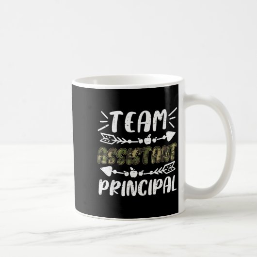 Team Assistent Schulleiter Camo Lehrer Schüler Rüc Kaffeetasse (Rechts)