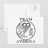 Team Athena (Gravers Schriftart) Postkarte (Vorne/Hinten)