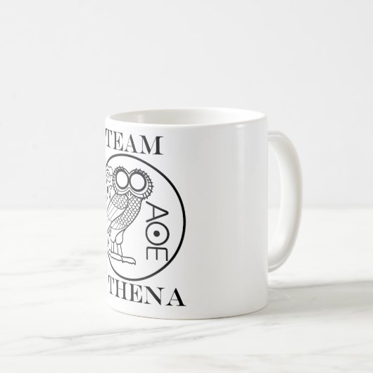 Team Athene (Engravers-Schriftart) Kaffeetasse (VorderseiteRechts)