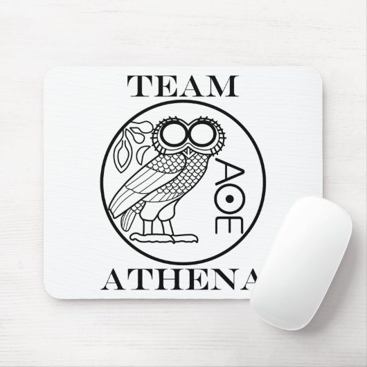 Team Athene (Engravers-Schriftart) Mousepad (Mit Mouse)