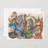 Team aus dem Buch "Ein Bär mit Pflanzen" Postkarte (Vorne/Hinten)