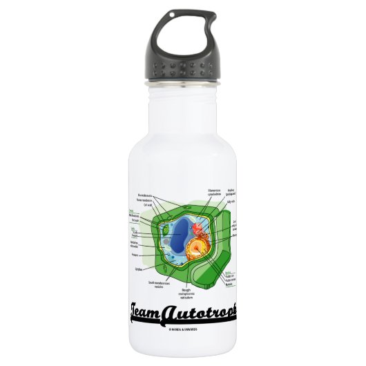 Team Autotroph (Pflanzen-Zellen-Biologie) Trinkflasche (Vorderseite)