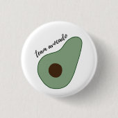 Team Avocado - Button-up Round Abzeichen Button (Vorderseite)