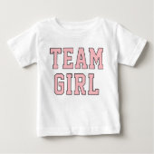 Team Baby Girl Blush Pink Baby Gender Reveal Party Baby T-shirt (Vorderseite)