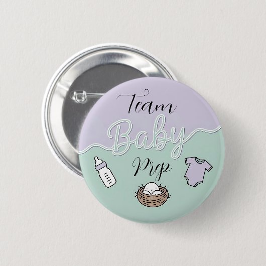 Team Baby Prep Nesting Gastgeschenk für Outfit Button (Vorne & Hinten)
