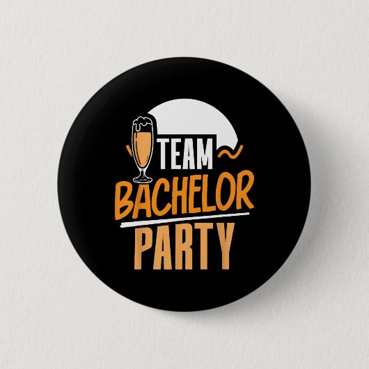 Team Bachelor Party Bride Groom Button (Vorderseite)