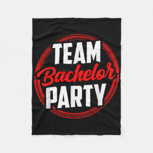 Team Bachelor Party Bride Groom Fleecedecke