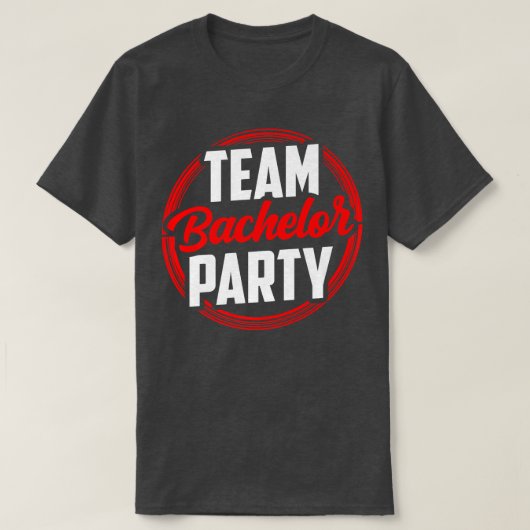 Team Bachelor Party Bride Groom T-Shirt (Design vorne)