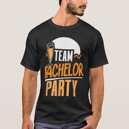 Team Bachelor Party Bride Groom T-Shirt (Vorderseite)