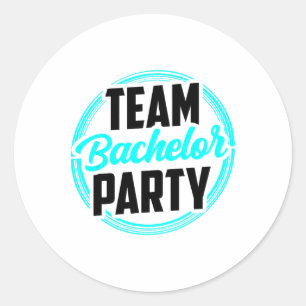 Team Bachelor Party Bridge Groom 2 Runder Aufkleber
