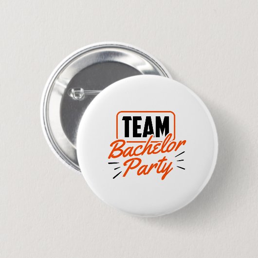 Team Bachelor Party Bridge Groom 3 Button (Vorne & Hinten)