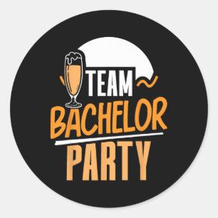 Team Bachelor Party Bridge Groom 4 Runder Aufkleber