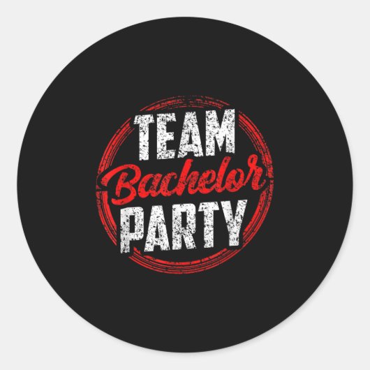 Team Bachelor Party Bridge Raum _2 Runder Aufkleber (Vorderseite)