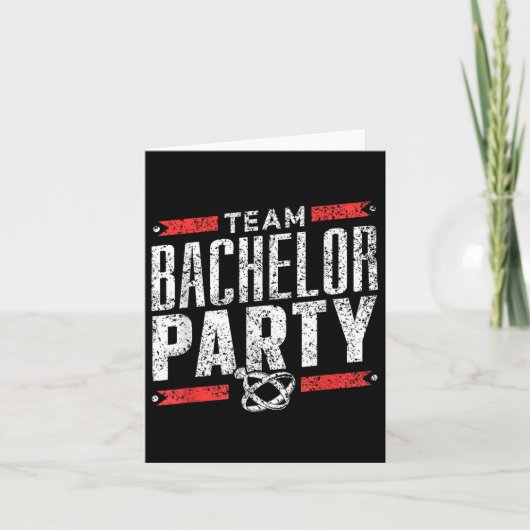 Team Bachelor Party Groom Bride _1 Karte (Vorderseite)