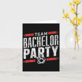Team Bachelor Party Groom Bride _1 Karte (Gelbe Blume)