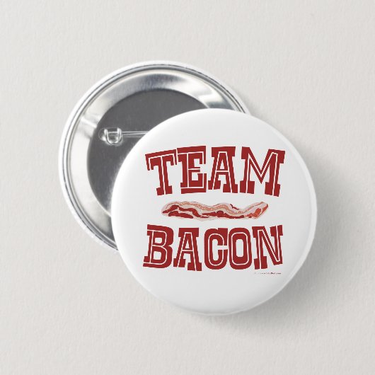 Team Bacon Fun Frühstück Lebensart Button (Vorne & Hinten)