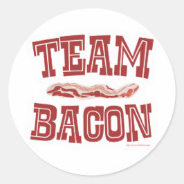 Team Bacon Runder Aufkleber