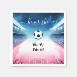 Team Ball Pitch Fun Soccer Field Gender Reveve Serviette