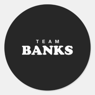 Team Banks Personalisiert Nachname Briom Groom Fam Runder Aufkleber