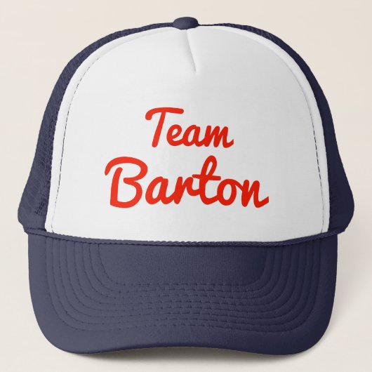 Team Barton Truckerkappe (Vorderseite)