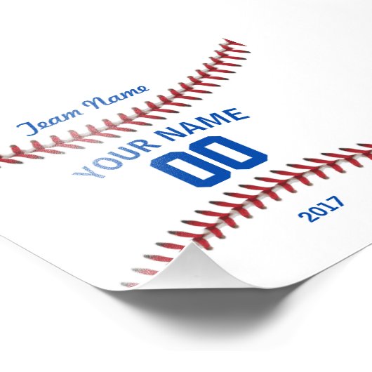 Team Baseball Sport Fotodruck (Ecke)