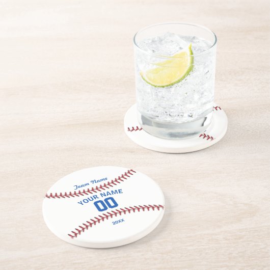 Team Baseball Sport Getränkeuntersetzer (Seite)
