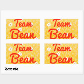 Team Bean Rechteckiger Aufkleber (Blatt)