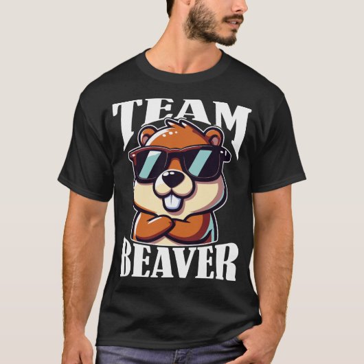Team Beaver Funny T-Shirt (Vorderseite)
