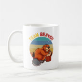 Team Beaver Retro Sunset Beavers Lover Kaffeetasse (Links)