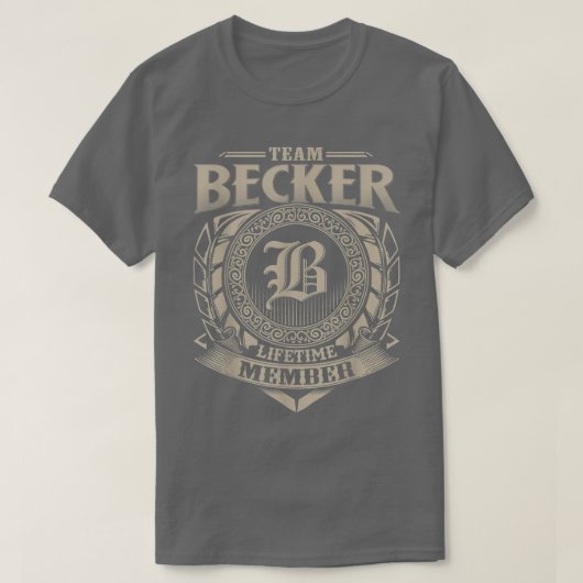 Team BECKER Lifetime Mitglied Vintag BECKER T-Shirt (Design vorne)