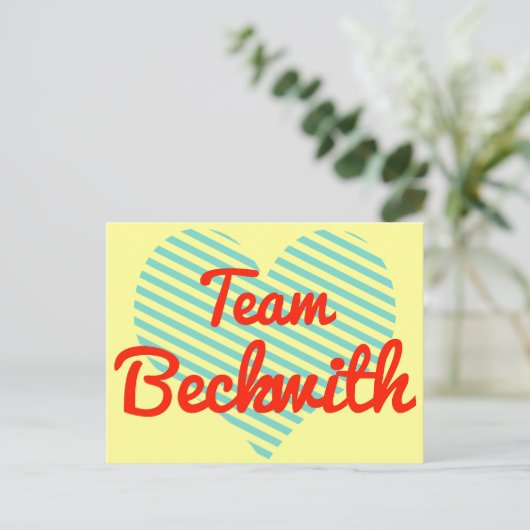 Team Beckwith Postkarte (Stehend Vorderseite)