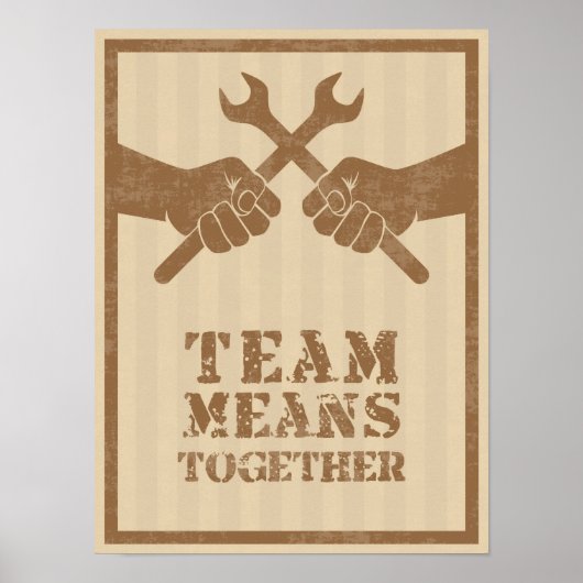 Team bedeutet zusammen poster (Vorne)