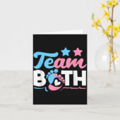 Team beide Zwillinge Geschlecht Enthüllungsfeier r Karte (Gelbe Blume)