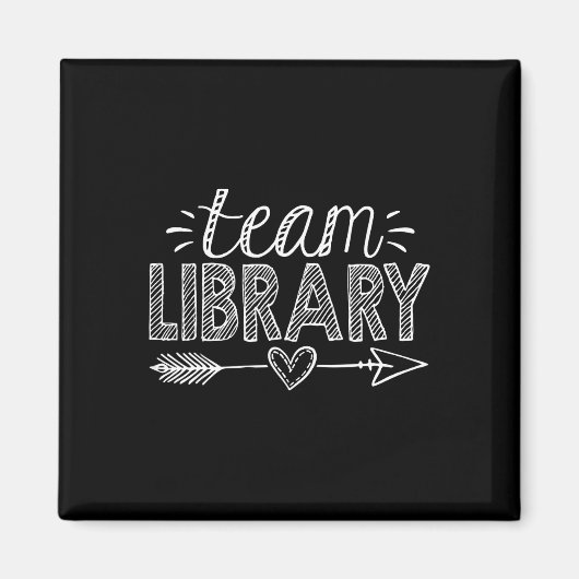 Team Bibliothek Tee Lehrer Schüler Ck Zur Schule Magnet (Vorne)